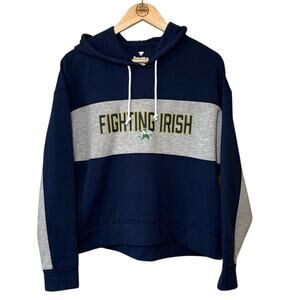 Notre Dame Fanatics Fighting Irish Hoodie Colorblock Pullover Blue Women's M